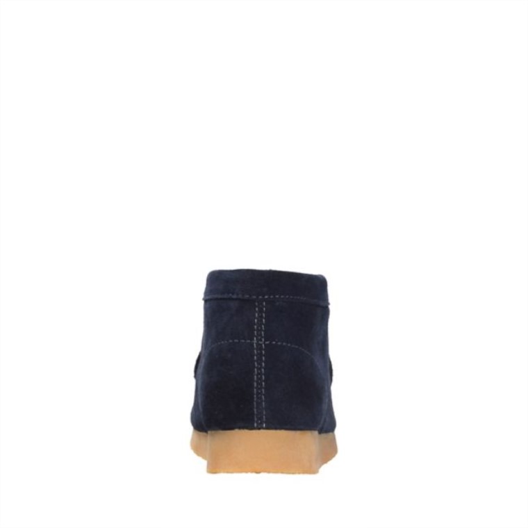 Botas Wallabee Ante Clarks Azul Marino
