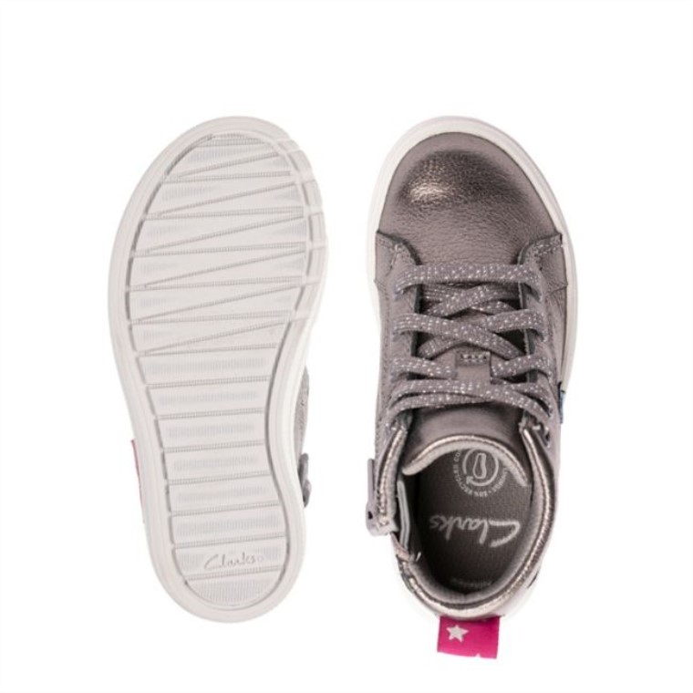 Nova City Niño Gun Metal Cuero Clarks Gun Metal Cuero