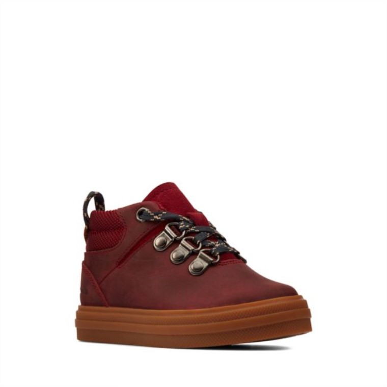 Nova Hike Niño Cuero Burdeos Cuero Burdeos Clarks