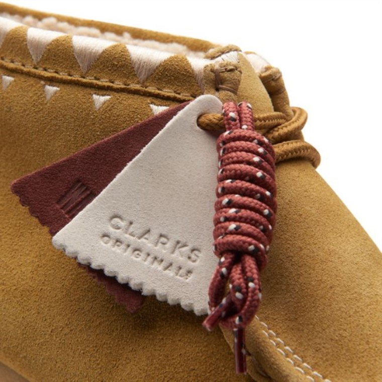 Musgo De Roble Revestido Botas Clarks Wallabee Musgo De Roble Revestido