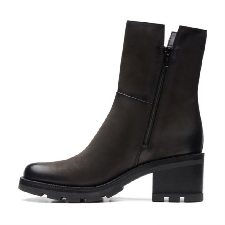 Cremallera Odollo Nubuck Negro Clarks Nubuck Negro