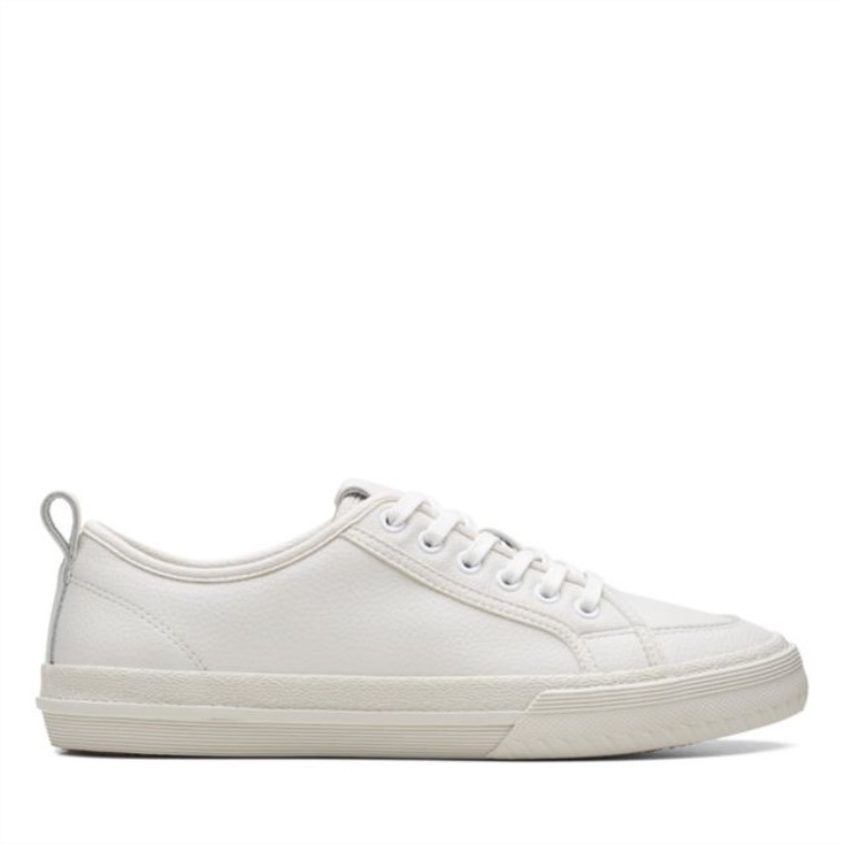 Cuero Blanco Roto Clarks Roxby Encaje Cuero Blanco Roto