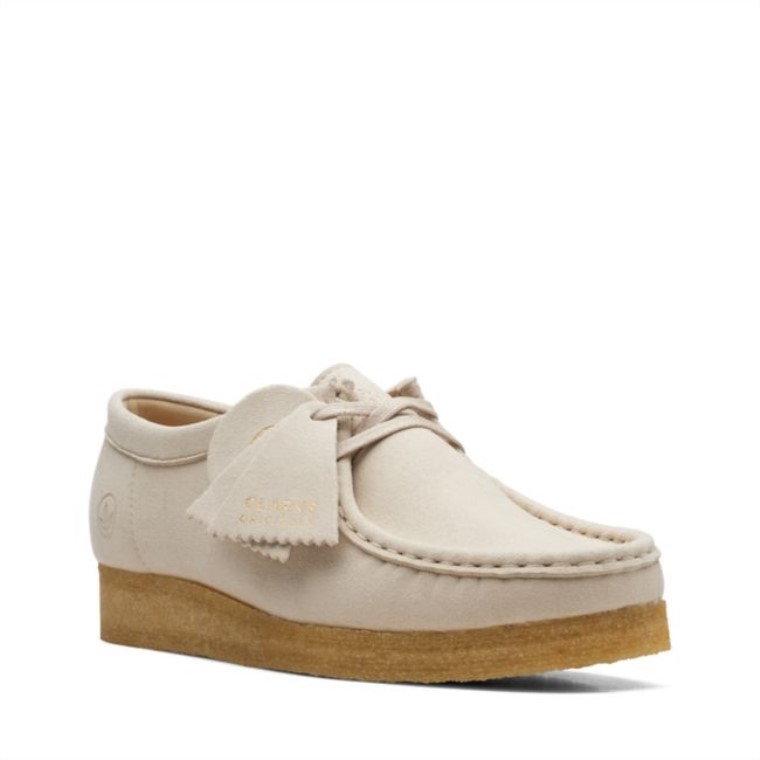 Wallabee Sintético Blanquecino Clarks Sintético Blanquecino