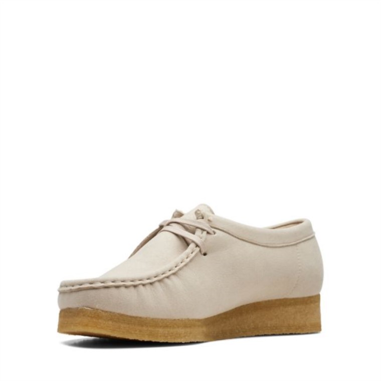 Wallabee Sintético Blanquecino Clarks Sintético Blanquecino