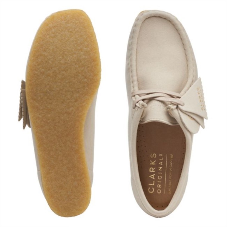 Wallabee Sintético Blanquecino Clarks Sintético Blanquecino