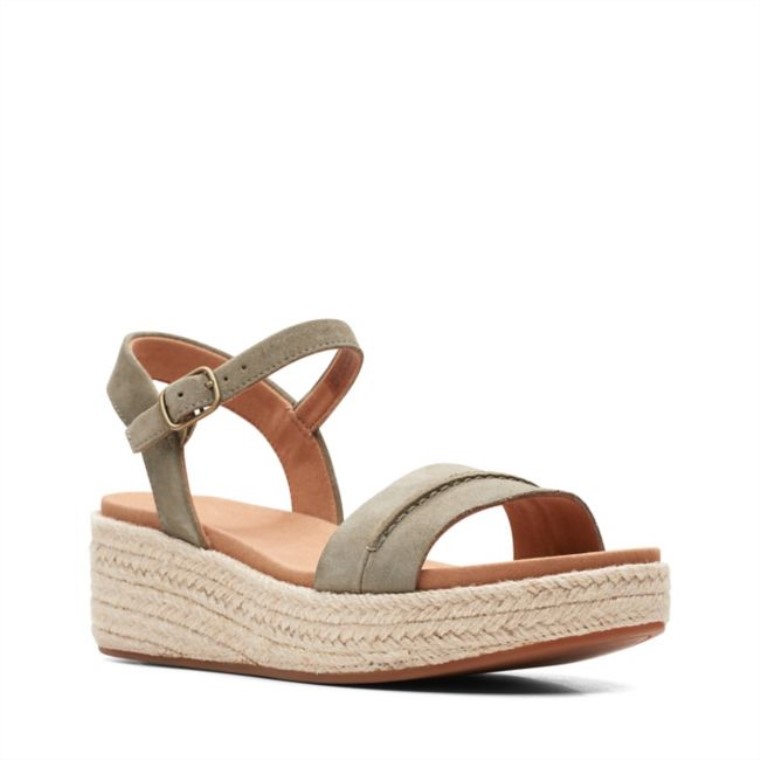 Gamuza Verde Oliva Puntada Kimmei De Clarks Gamuza Verde Oliva