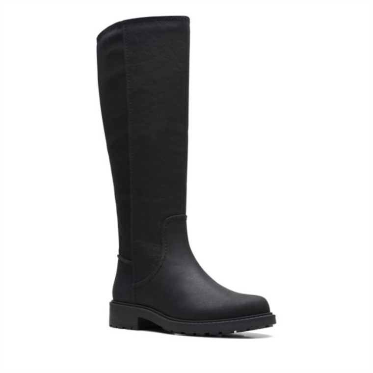 Opal G Bajo Cuero Negro Clarks Cuero Negro