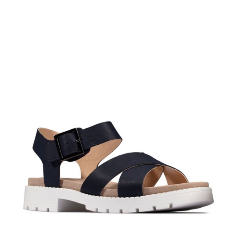 Correa Orinoco Cuero Azul Marino Clarks Cuero Azul Marino