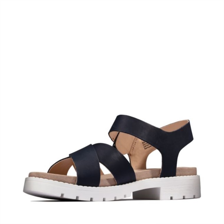 Correa Orinoco Cuero Azul Marino Clarks Cuero Azul Marino