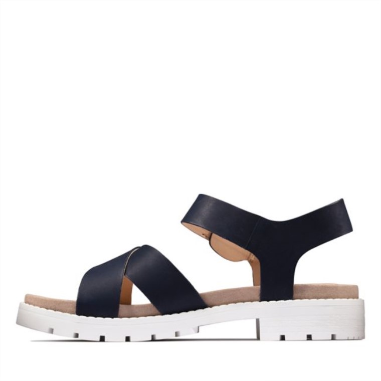 Correa Orinoco Cuero Azul Marino Clarks Cuero Azul Marino