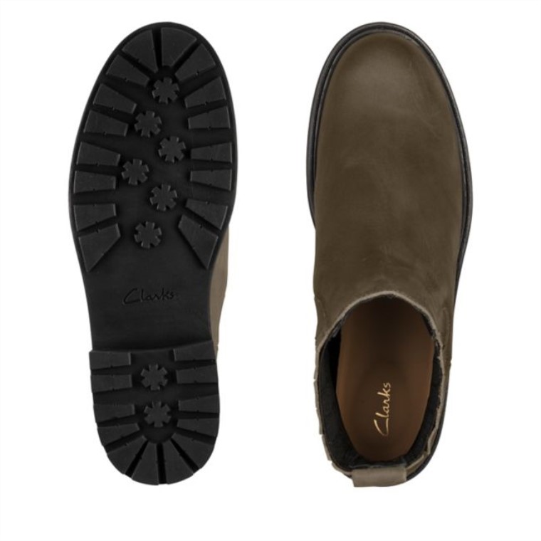 Orinoco2 Cuero Oliva Oscuro Medio Cuero Clarks Oliva Oscuro