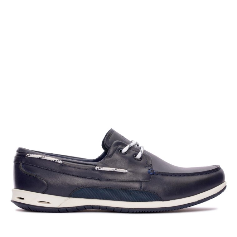 Orson Harbour Cuero Azul Marino Clarks Cuero Azul Marino