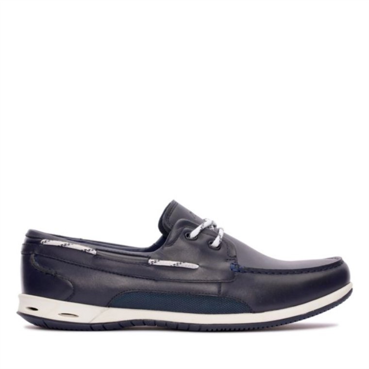 Orson Harbour Cuero Azul Marino Clarks Cuero Azul Marino