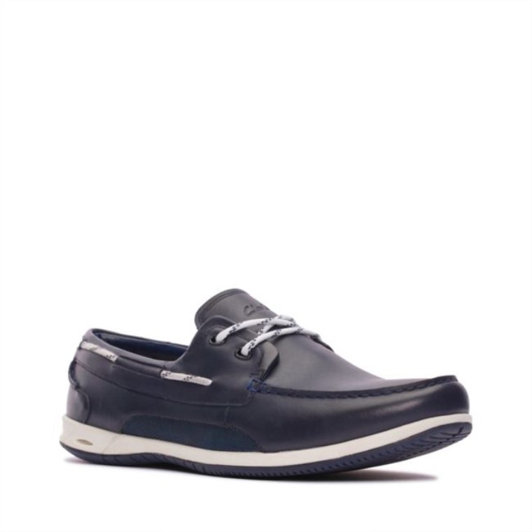 Orson Harbour Cuero Azul Marino Clarks Cuero Azul Marino