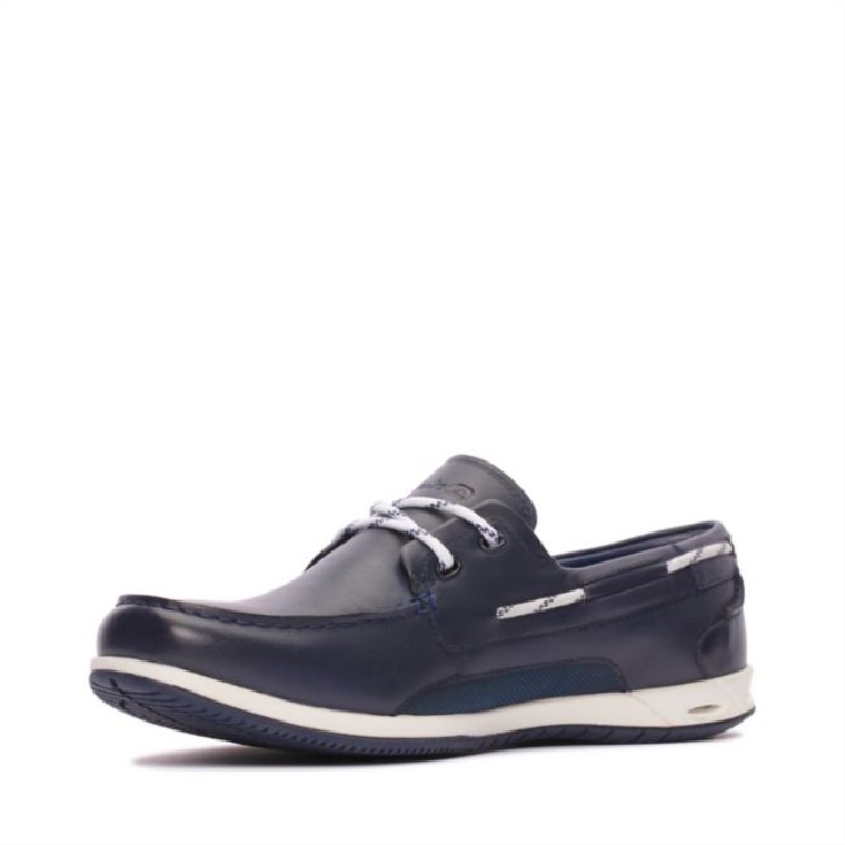Orson Harbour Cuero Azul Marino Clarks Cuero Azul Marino