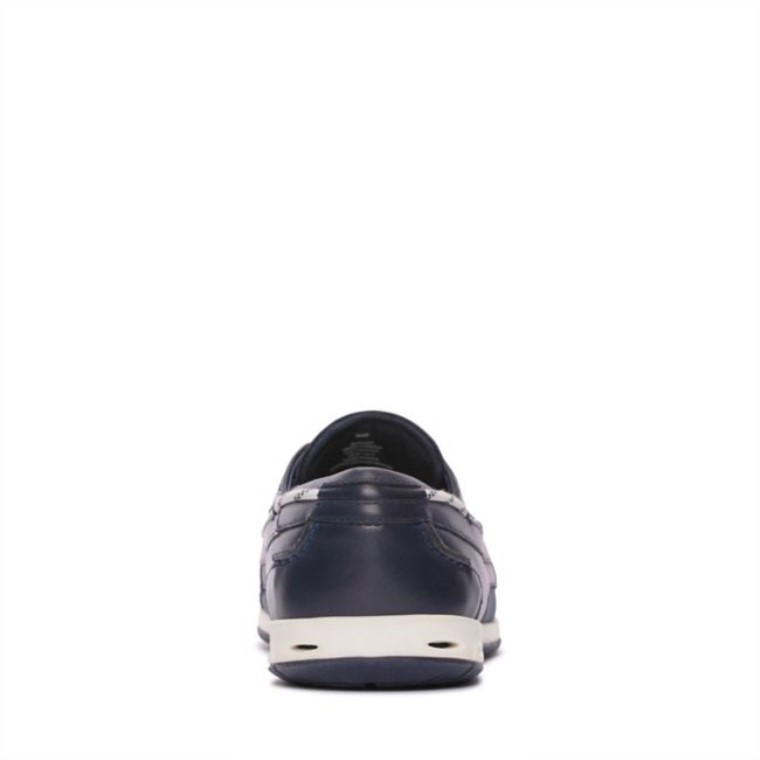 Orson Harbour Cuero Azul Marino Clarks Cuero Azul Marino