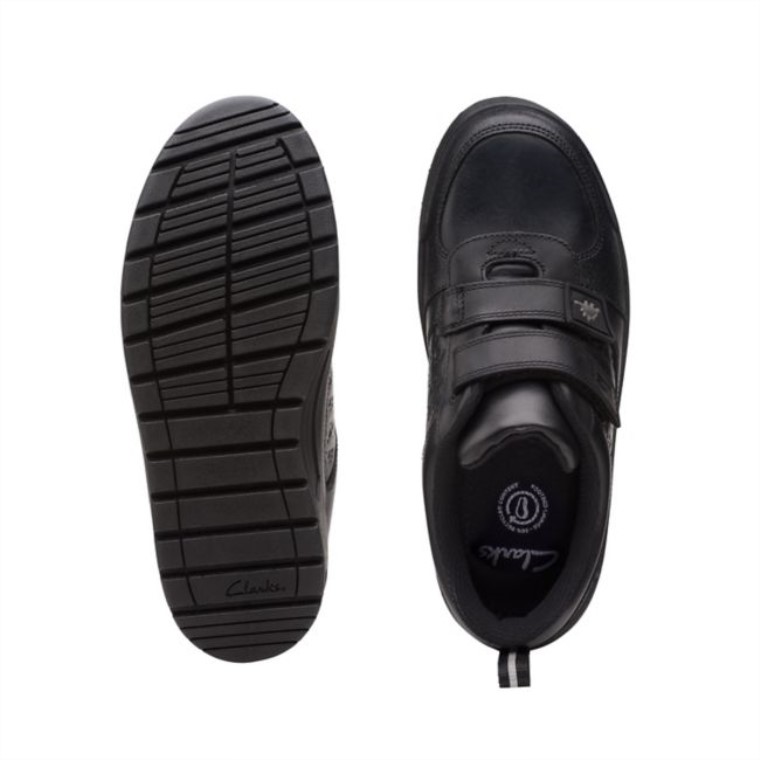 Palmer Steggy Viejo Cuero Negro Clarks Cuero Negro