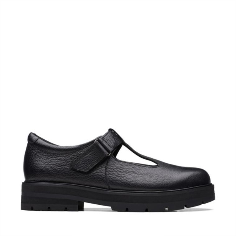 Prague Brill Juvenil Cuero Negro Clarks Cuero Negro
