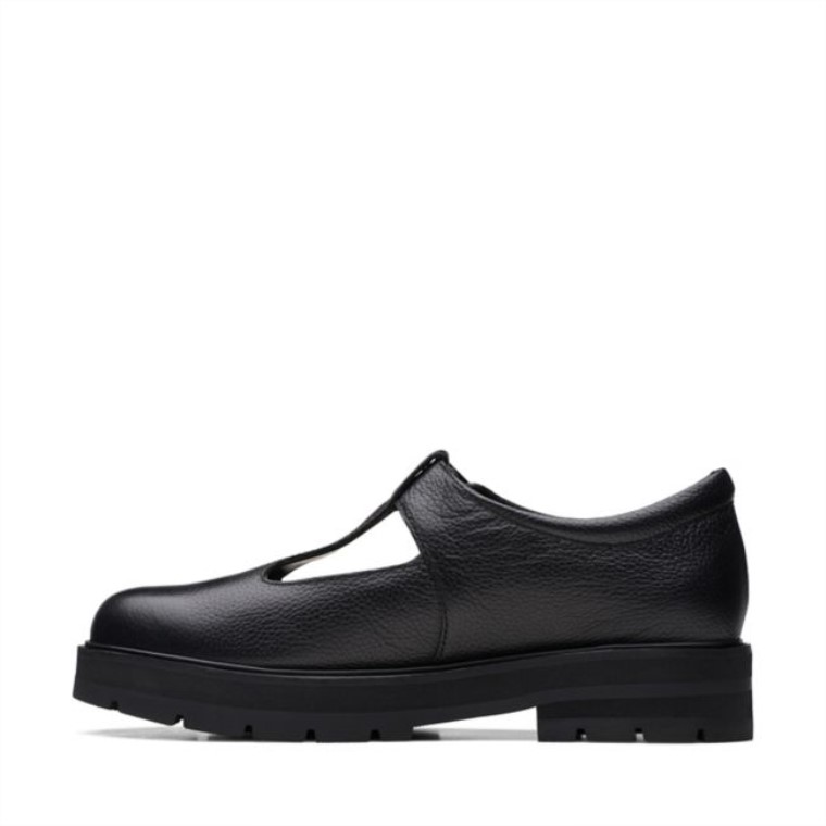 Prague Brill Juvenil Cuero Negro Clarks Cuero Negro