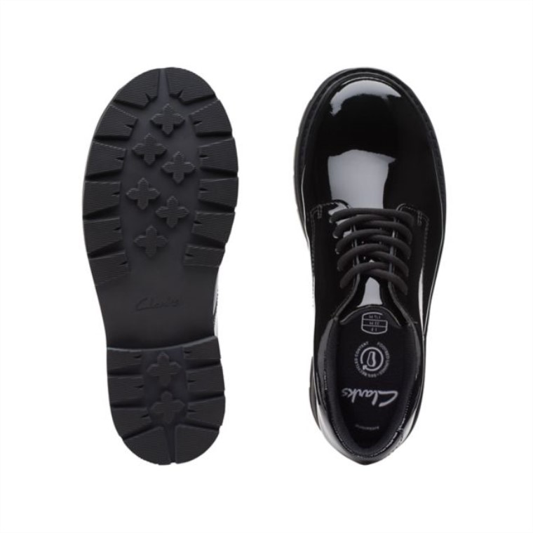 Encaje De Praga Viejo Charol Negro Clarks Charol Negro