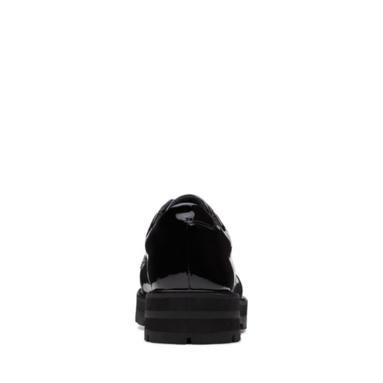 Encaje De Praga Juvenil Charol Negro Charol Negro Clarks