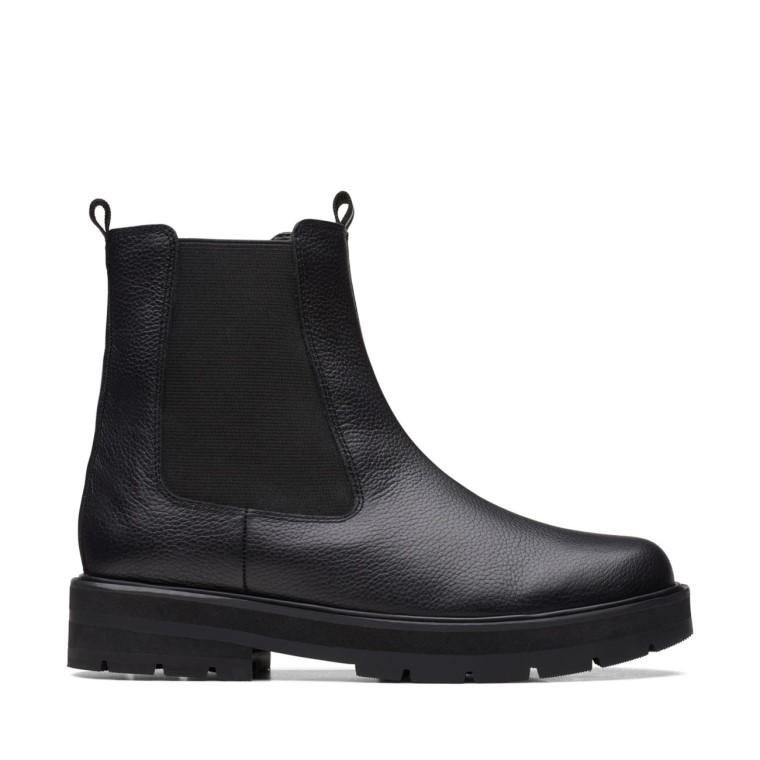 Mar De Praga Juvenil Cuero Negro Cuero Negro Clarks