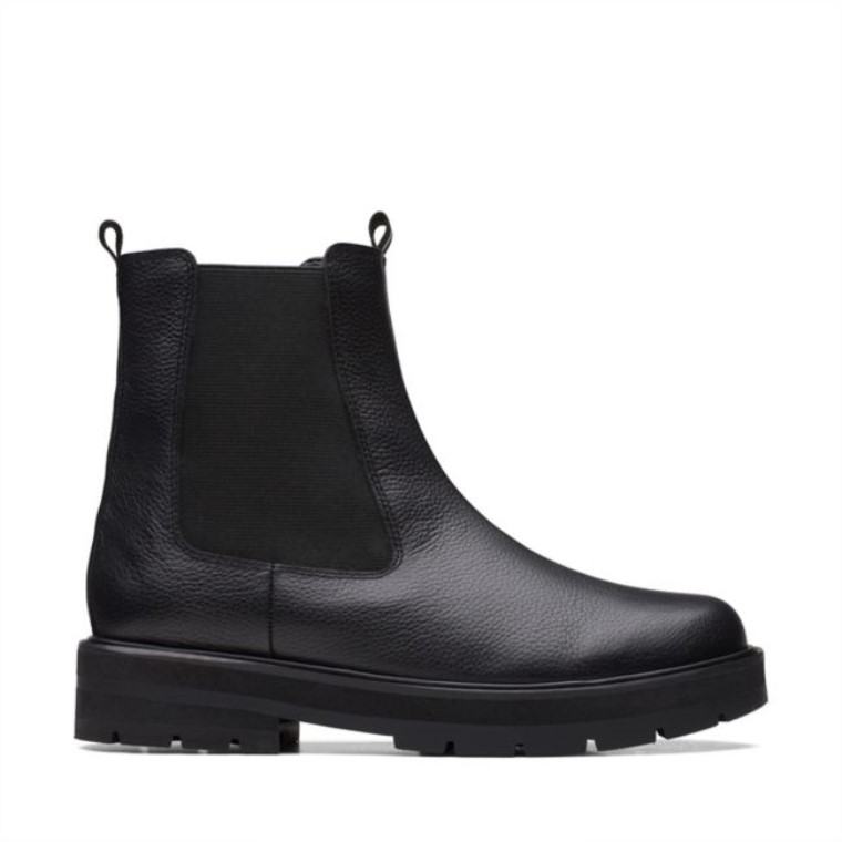 Mar De Praga Juvenil Cuero Negro Cuero Negro Clarks