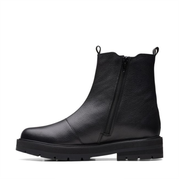 Mar De Praga Juvenil Cuero Negro Cuero Negro Clarks