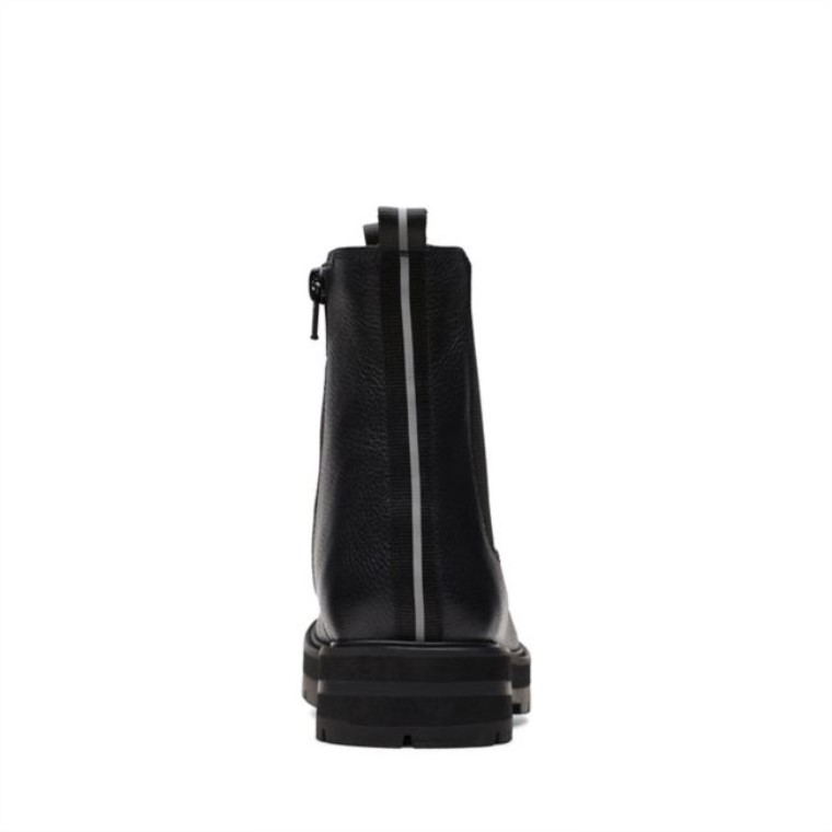 Mar De Praga Juvenil Cuero Negro Cuero Negro Clarks