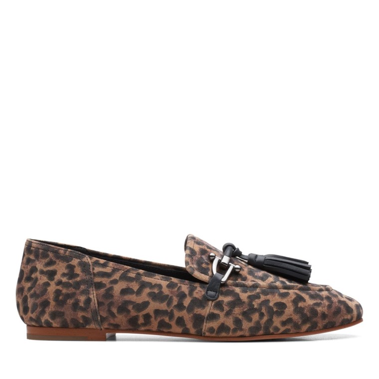 Pure 2 Borlas Estampado Leopardo Clarks Estampado Leopardo