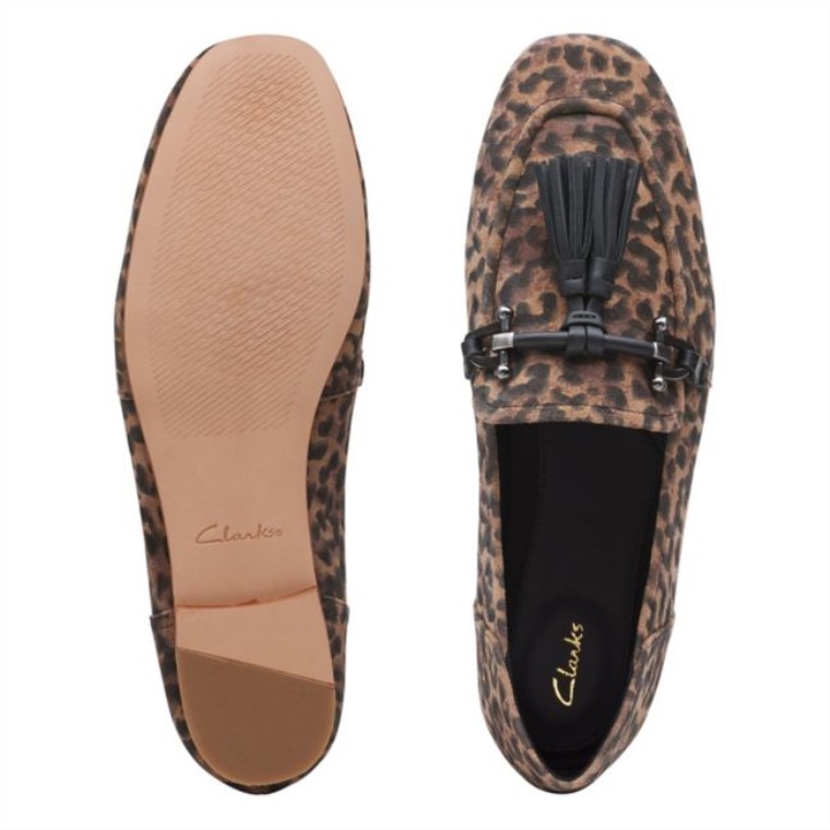 Pure 2 Borlas Estampado Leopardo Clarks Estampado Leopardo
