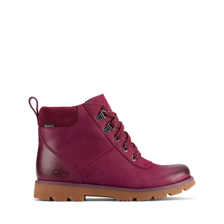 Cuero Morado Clarks Heath Go Gore-tex Niño Cuero Morado