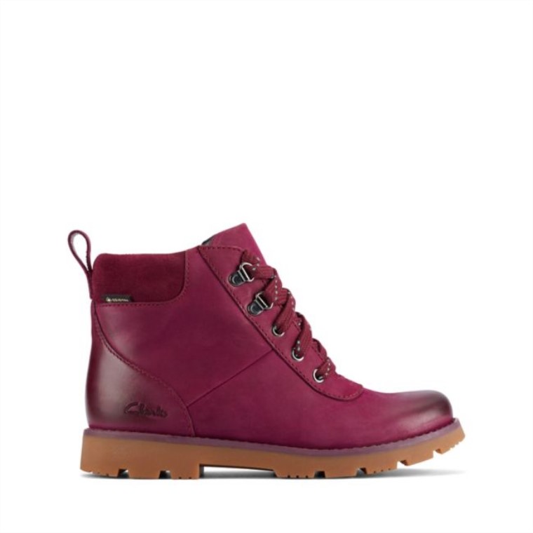 Cuero Morado Clarks Heath Go Gore-tex Niño Cuero Morado