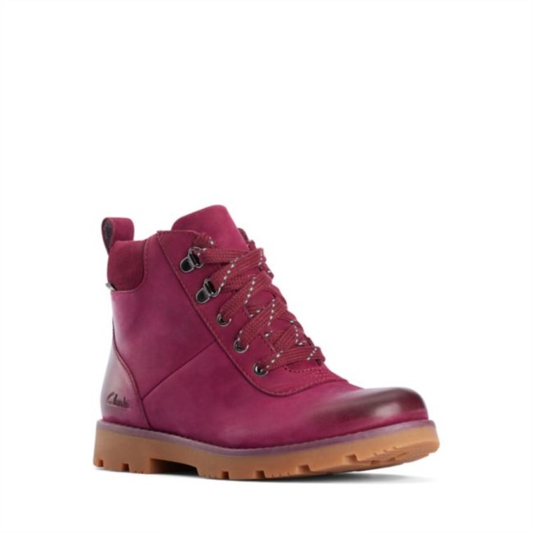 Cuero Morado Clarks Heath Go Gore-tex Niño Cuero Morado