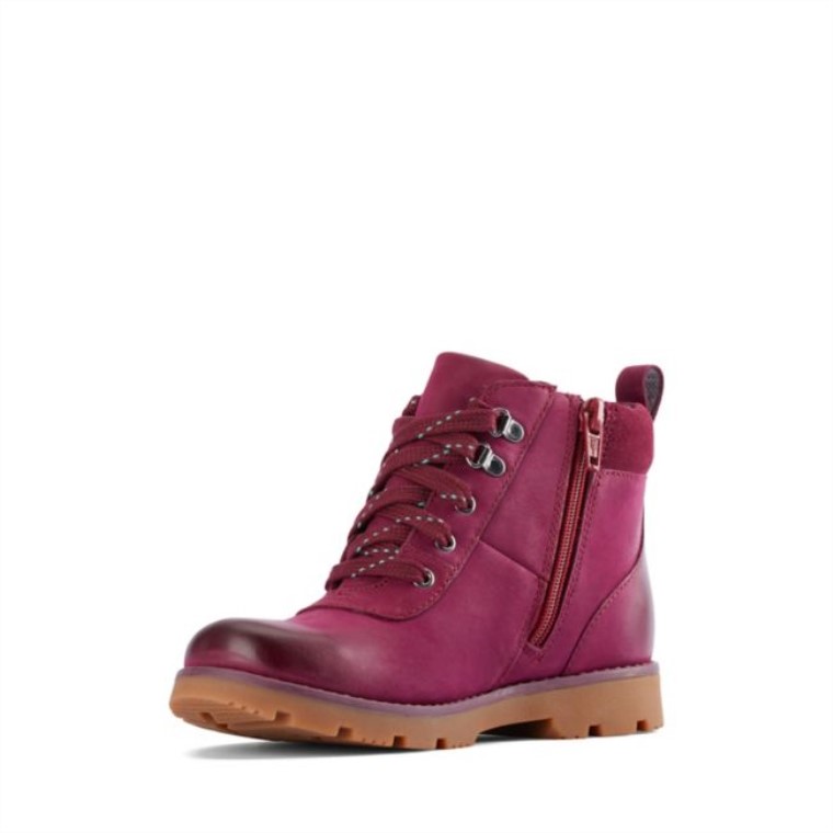 Cuero Morado Clarks Heath Go Gore-tex Niño Cuero Morado