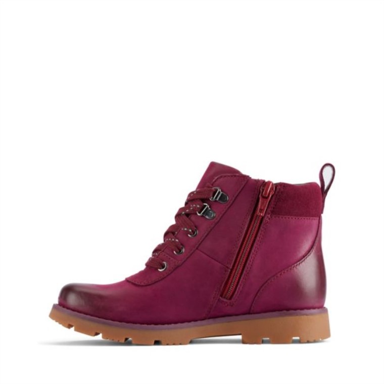 Cuero Morado Clarks Heath Go Gore-tex Niño Cuero Morado