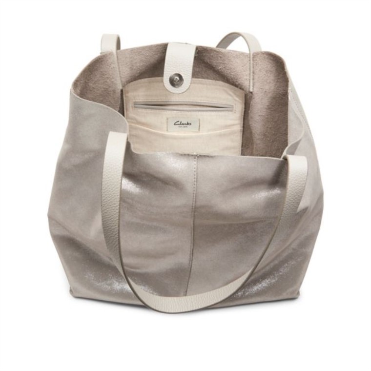Raelyn Tote Gris Metalizado Clarks Gris Metalizado
