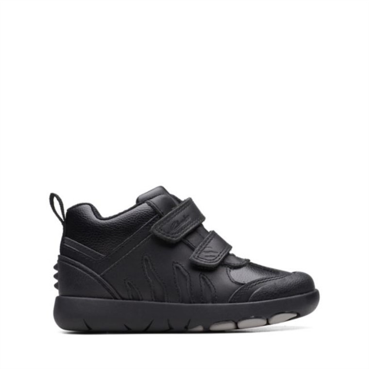 Rex Hop Niño Cuero Negro Clarks Cuero Negro