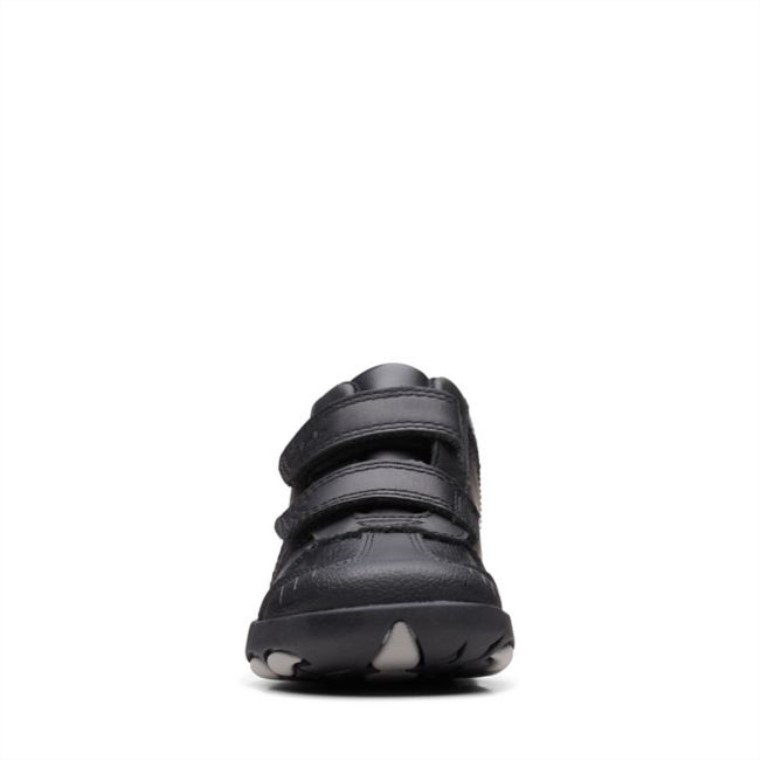 Rex Hop Niño Cuero Negro Clarks Cuero Negro