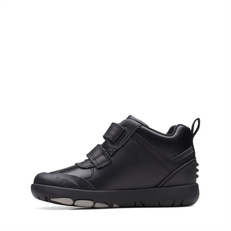 Rex Hop Niño Cuero Negro Clarks Cuero Negro