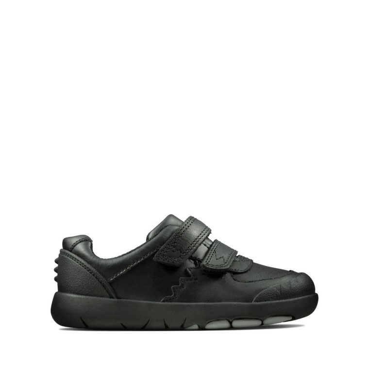 Rex Pace Niño Cuero Negro Cuero Negro Clarks