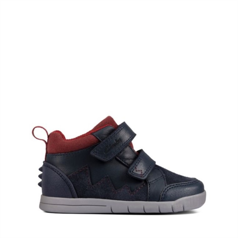 Rex Park Niño Cuero Azul Marino Clarks Cuero Azul Marino
