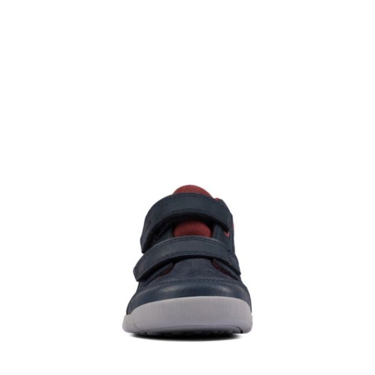Rex Park Niño Cuero Azul Marino Clarks Cuero Azul Marino