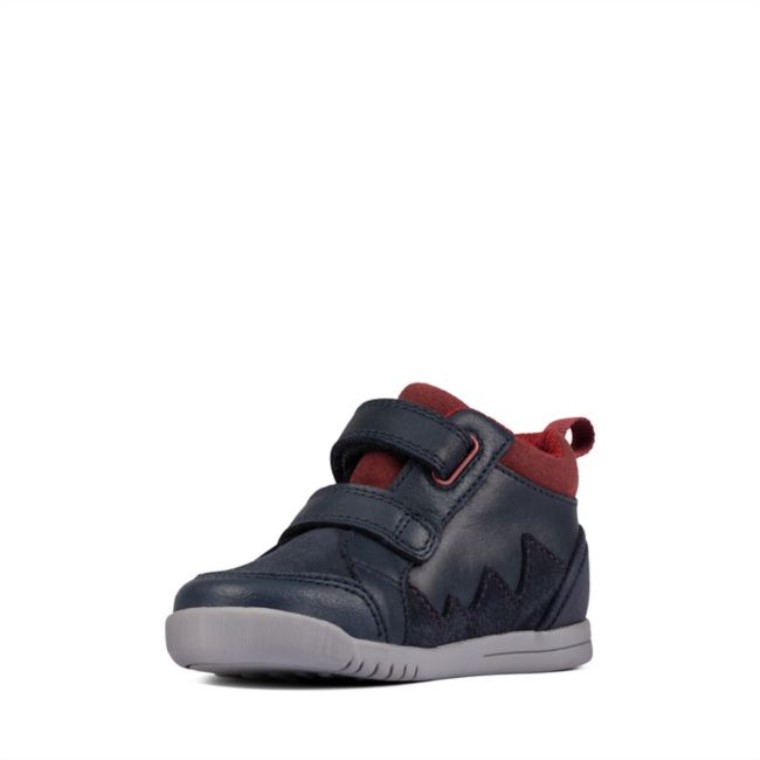 Rex Park Niño Cuero Azul Marino Clarks Cuero Azul Marino
