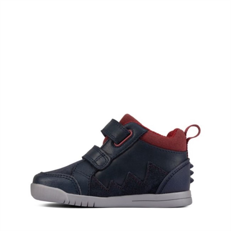 Rex Park Niño Cuero Azul Marino Clarks Cuero Azul Marino