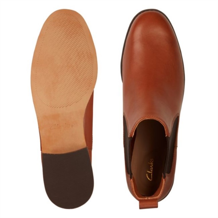 Ria Chelsea Piel Color Canela Clarks Piel Color Canela