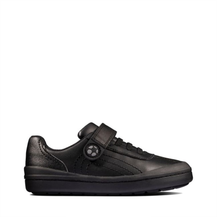 Rock Pass Niño Cuero Negro Clarks Cuero Negro