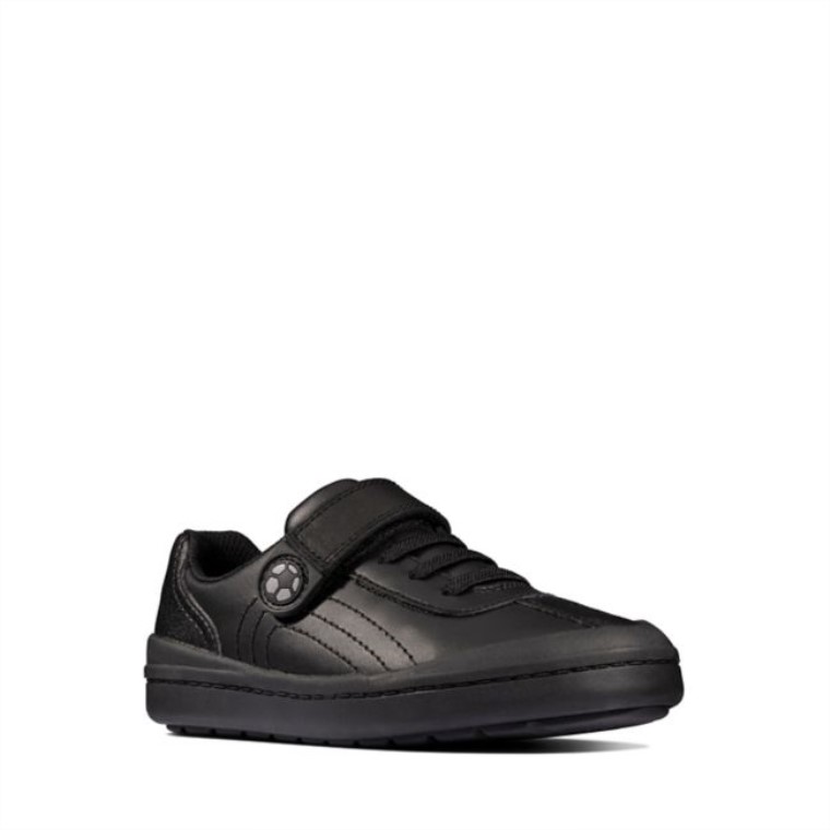 Rock Pass Niño Cuero Negro Clarks Cuero Negro