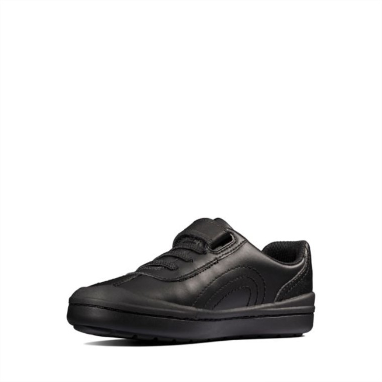 Rock Pass Niño Cuero Negro Clarks Cuero Negro