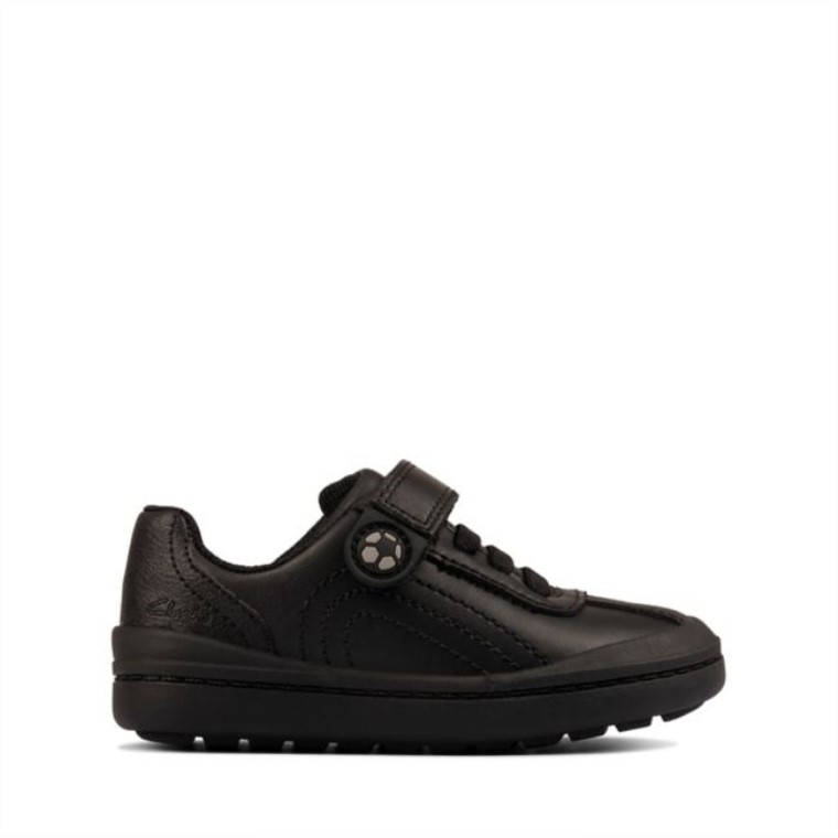 Rock Pass Niño Cuero Negro Clarks Cuero Negro